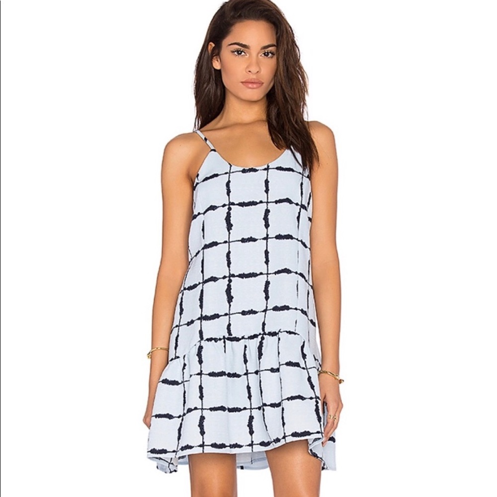 J.O.A. box checkered dress